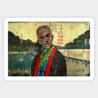 Imhotep priest goes to japan ukiyo-e Sticker